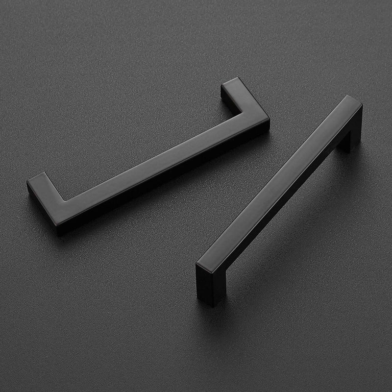 Ravinte 25 Pack 5 Inch Kitchen Square Cabinet Handles Matte Black Pulls Drawer Hardware for Cabinets Cupboard - Image 2